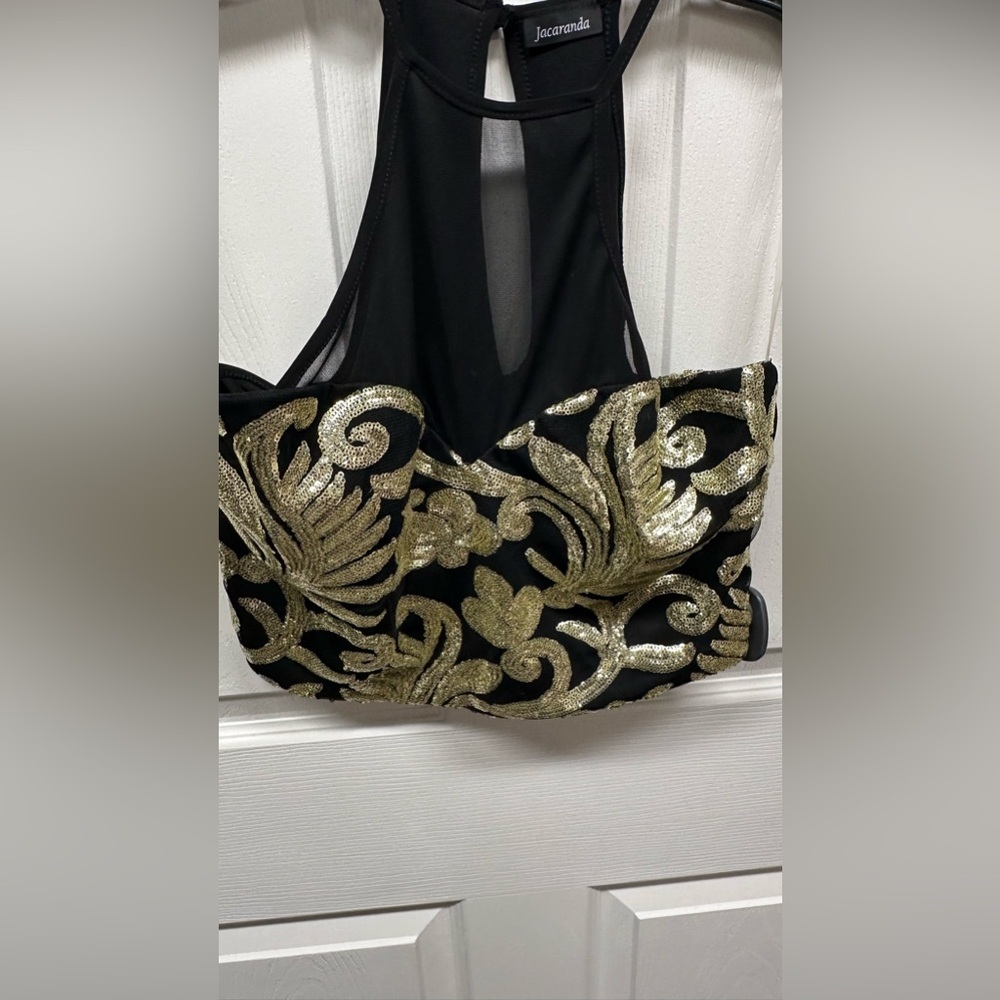 Black and gold crop top - Picture 2 of 4